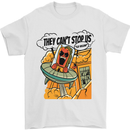 Vegan UFO Funny Vegetarian Alien Mens T-Shirt 100% Cotton White