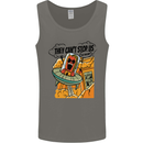 Vegan UFO Funny Vegetarian Alien Mens Vest Tank Top Charcoal