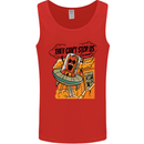 Vegan UFO Funny Vegetarian Alien Mens Vest Tank Top Red