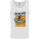 Vegan UFO Funny Vegetarian Alien Mens Vest Tank Top White