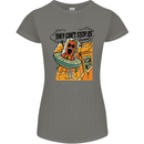 Vegan UFO Funny Vegetarian Alien Womens Petite Cut T-Shirt Charcoal