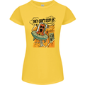 Vegan UFO Funny Vegetarian Alien Womens Petite Cut T-Shirt Yellow