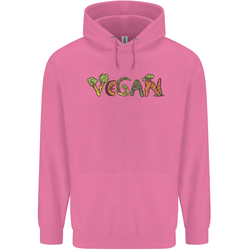 Vegan Vegetables Childrens Kids Hoodie Azalea