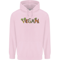 Vegan Vegetables Childrens Kids Hoodie Light Pink