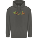 Vegan Vegetables Childrens Kids Hoodie Storm Grey