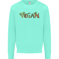 Vegan Vegetables Kids Sweatshirt Jumper Peppermint