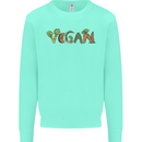 Vegan Vegetables Kids Sweatshirt Jumper Peppermint