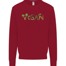 Vegan Vegetables Kids Sweatshirt Jumper Red