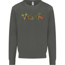 Vegan Vegetables Kids Sweatshirt Jumper Storm Grey