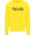 Vegan Vegetables Kids Sweatshirt Jumper Yellow