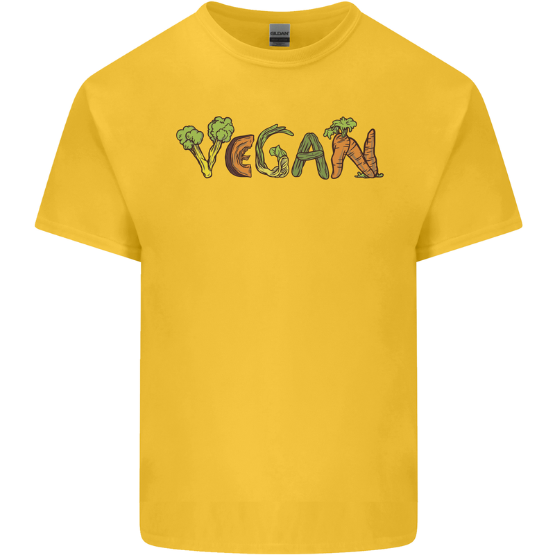 Vegan Vegetables Kids T-Shirt Childrens Yellow