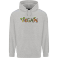 Vegan Vegetables Mens 80% Cotton Hoodie Sports Grey