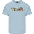 Vegan Vegetables Mens Cotton T-Shirt Tee Top Light Blue