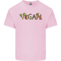 Vegan Vegetables Mens Cotton T-Shirt Tee Top Light Pink