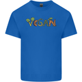 Vegan Vegetables Mens Cotton T-Shirt Tee Top Royal Blue