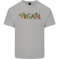 Vegan Vegetables Mens Cotton T-Shirt Tee Top Sports Grey