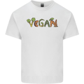 Vegan Vegetables Mens Cotton T-Shirt Tee Top White