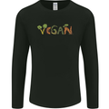 Vegan Vegetables Mens Long Sleeve T-Shirt Black