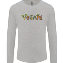 Vegan Vegetables Mens Long Sleeve T-Shirt Sports Grey