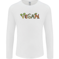 Vegan Vegetables Mens Long Sleeve T-Shirt White