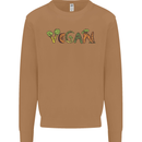 Vegan Vegetables Mens Sweatshirt Jumper Caramel Latte