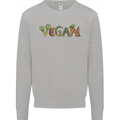 Vegan Vegetables Mens Sweatshirt Jumper Sports Grey