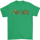 Vegan Vegetables Mens T-Shirt 100% Cotton Irish Green