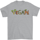 Vegan Vegetables Mens T-Shirt 100% Cotton Sports Grey