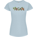 Vegan Vegetables Womens Petite Cut T-Shirt Light Blue