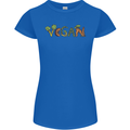 Vegan Vegetables Womens Petite Cut T-Shirt Royal Blue