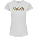 Vegan Vegetables Womens Petite Cut T-Shirt White