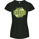 Vegan Womens Petite Cut T-Shirt Black