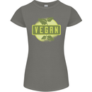 Vegan Womens Petite Cut T-Shirt Charcoal