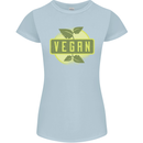 Vegan Womens Petite Cut T-Shirt Light Blue