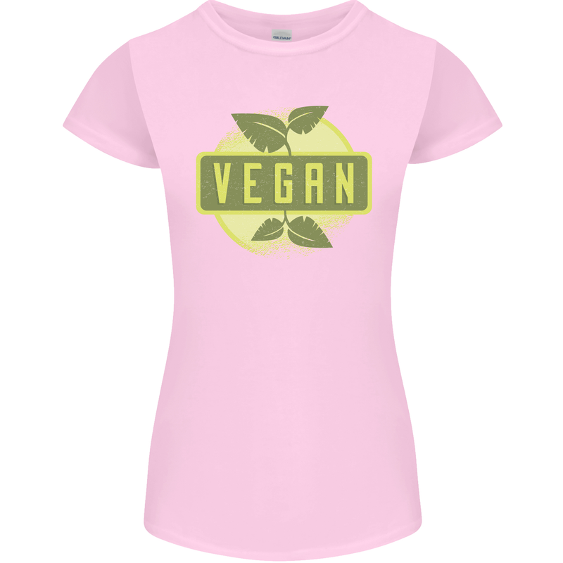 Vegan Womens Petite Cut T-Shirt Light Pink