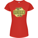 Vegan Womens Petite Cut T-Shirt Red