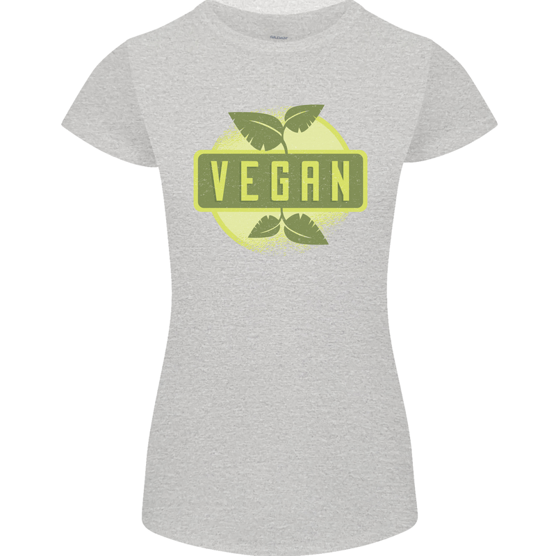 Vegan Womens Petite Cut T-Shirt Sports Grey