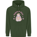 Vegan & Chill Meditation Yoga Spiritual Childrens Kids Hoodie Forest Green