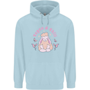 Vegan & Chill Meditation Yoga Spiritual Childrens Kids Hoodie Light Blue