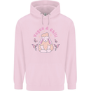 Vegan & Chill Meditation Yoga Spiritual Childrens Kids Hoodie Light Pink