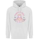 Vegan & Chill Meditation Yoga Spiritual Childrens Kids Hoodie White