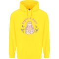 Vegan & Chill Meditation Yoga Spiritual Childrens Kids Hoodie Yellow