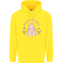 Vegan & Chill Meditation Yoga Spiritual Childrens Kids Hoodie Yellow