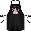 Vegan & Chill Meditation Yoga Spiritual Cotton Apron 100% Organic Black