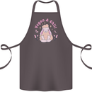 Vegan & Chill Meditation Yoga Spiritual Cotton Apron 100% Organic Dark Grey