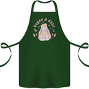 Vegan & Chill Meditation Yoga Spiritual Cotton Apron 100% Organic Forest Green