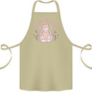 Vegan & Chill Meditation Yoga Spiritual Cotton Apron 100% Organic Khaki