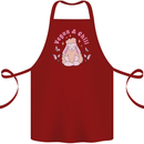 Vegan & Chill Meditation Yoga Spiritual Cotton Apron 100% Organic Maroon