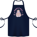 Vegan & Chill Meditation Yoga Spiritual Cotton Apron 100% Organic Navy Blue