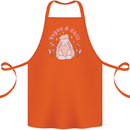 Vegan & Chill Meditation Yoga Spiritual Cotton Apron 100% Organic Orange